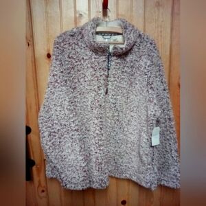 NWT ZIPPERED FLEECE PULLOVER